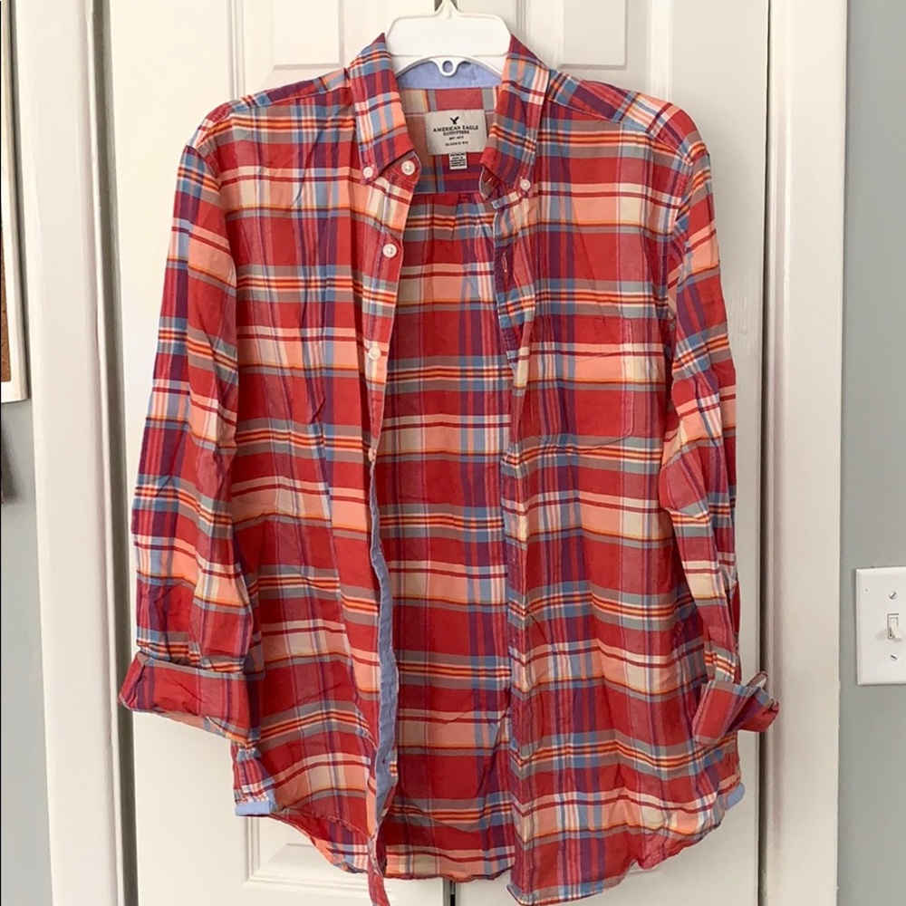 American Eagle plaid button up